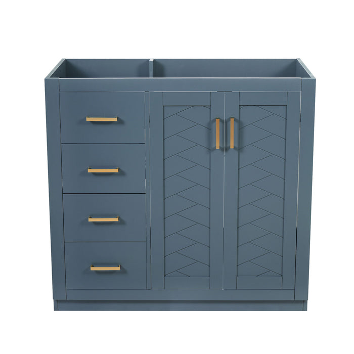 Retro Style Bathroom Vanity, 3 Drawers & Soft Closing Doors Hearth and Haven