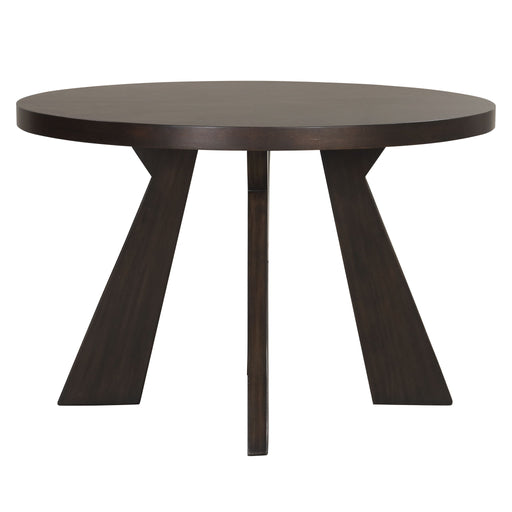 Chestnut Ridge - 5 Piece Dining Room Set (Round 47" Table & 4 Chairs) - Brown / Beige New Classic
