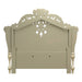 Vatican - Eastern King Bed - Synthetic Leather, Light Gold & Champagne Silver ACME