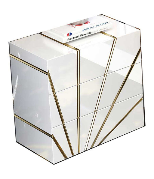 Oro - Nightstand 3 Drawers - White Franco Spain