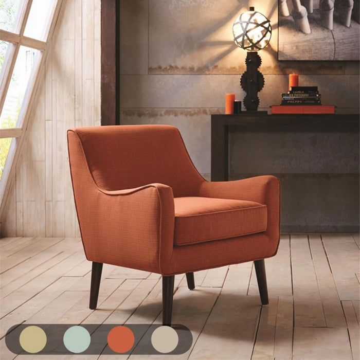 Accent Chair Upholstered With Legs - Burnt Orange JLA