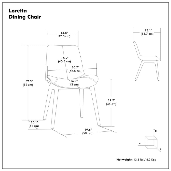 Loretta - Upholstered Dining Chair (Set of 2) Simpli-Home