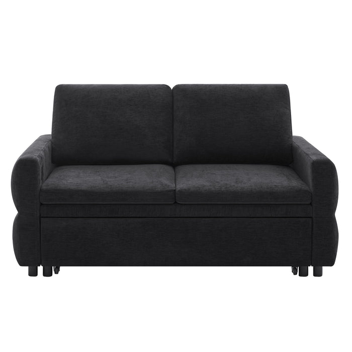 Convertible Sofa Bed Loveseat With Adjustable Backrest And USB Ports Hearth and Haven