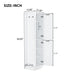 Tall Freestanding Bathroom Storage Cabinet With Adjustable Shelves And Side Hooks Hearth and Haven
