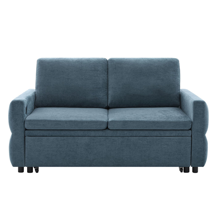 Convertible Sofa Bed Loveseat With Adjustable Backrest And USB Ports Hearth and Haven
