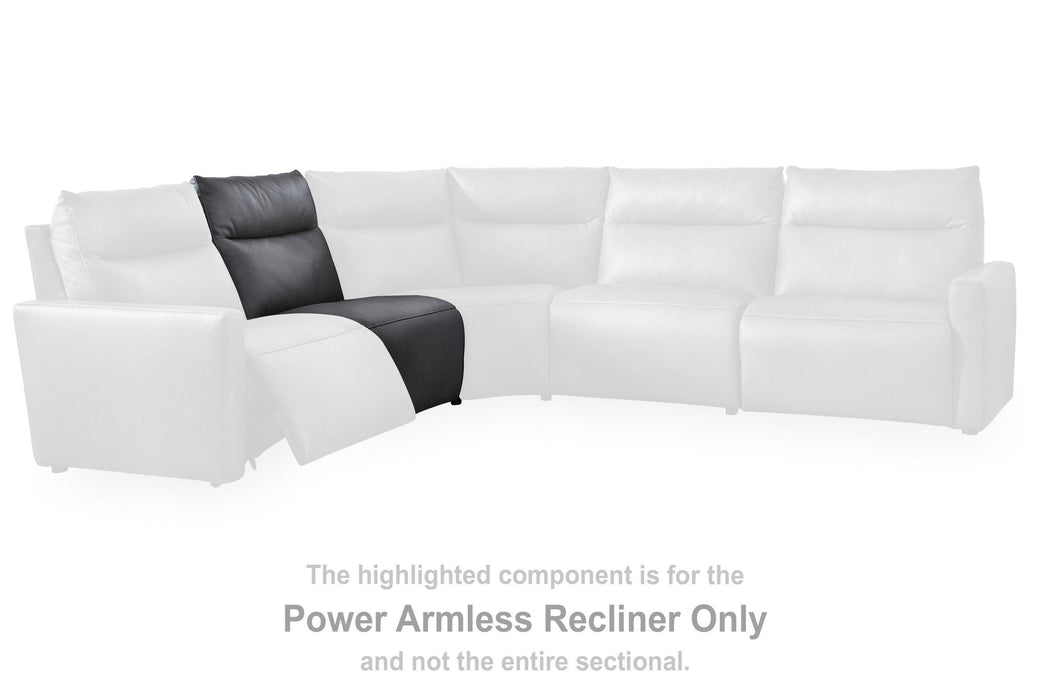 ModZ - Power Armless Recliner With Adjustable Headrest - Blue Benchcraft®