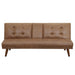 Tufted Convertible Sofa With Cup Holders - Brown Home Essentials