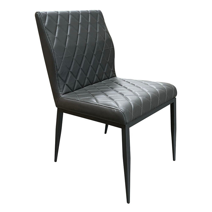 Cargo - Chair - Gray Synthetic Leather & Gunmetal ACME