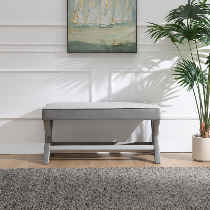 Comfort Double Bench Upholstered With X Crossed Legs Home Essentials