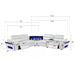 Nova - Sectional With Bluetooth Speaker, LED And Lifting Wine Cabinet Matrix Furniture Group