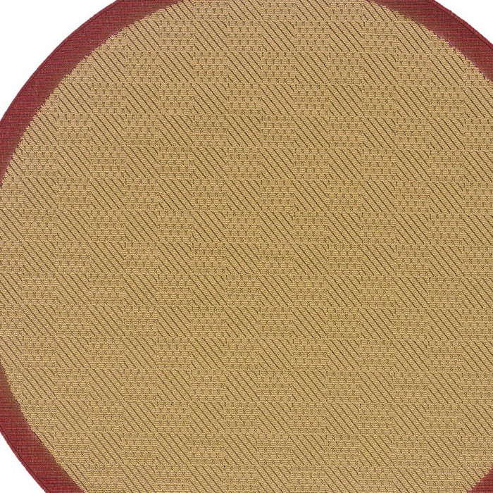 8' X 8' Outdoor / Indoor Area Rug - Beige