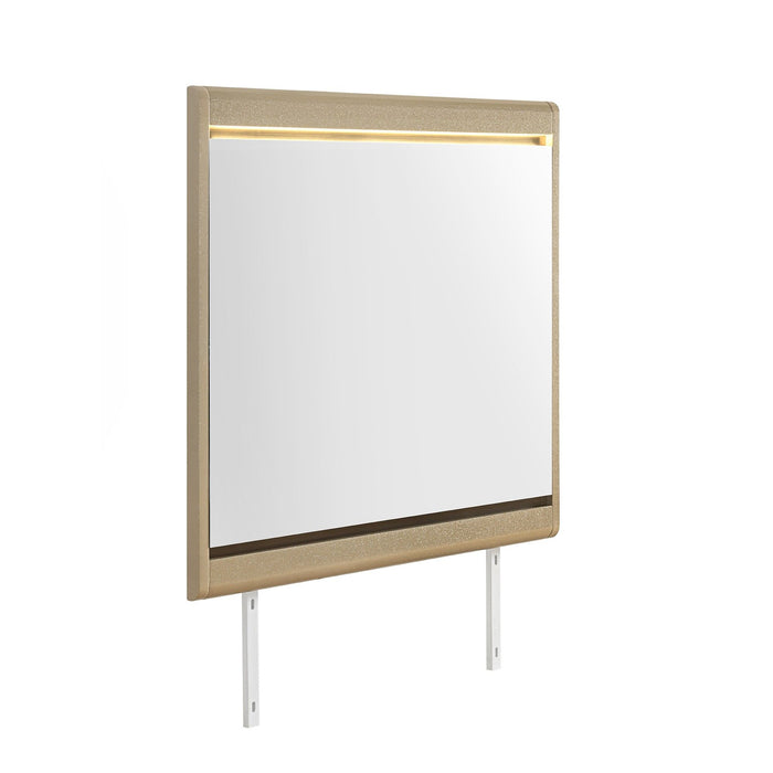 Gigi - Mirror With LED Lights, Large Scale Design For Dressers - Gold Global Furniture USA