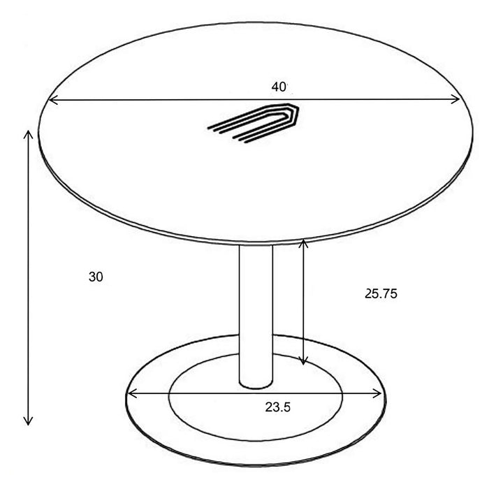 Round Dining Table With Pedestal Base - Warm Walnut Furniture Max