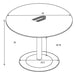 Round Dining Table With Pedestal Base - Warm Walnut Furniture Max