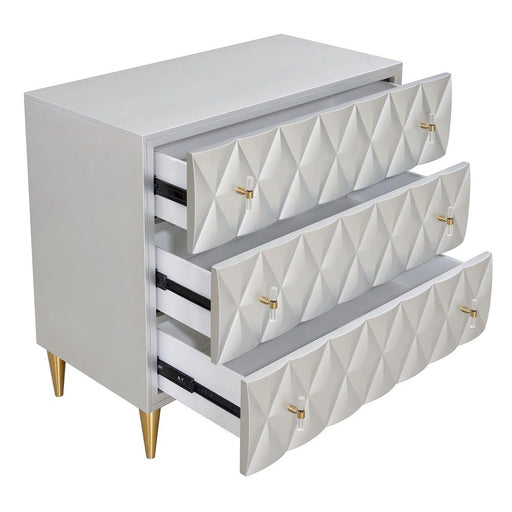 Anson - Console Cabinet - Metallic Silver & Champagne ACME