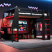 Gaming Loft Bed With Desk, Multi Storage Shelves, LED Lighting, And Hanging Clothes Rack Hearth and Haven