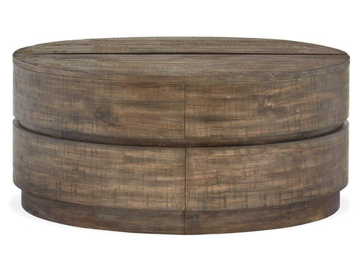 Baisden - Round Lift Top Cocktail Table With Casters - Tobacco Magnussen Furniture