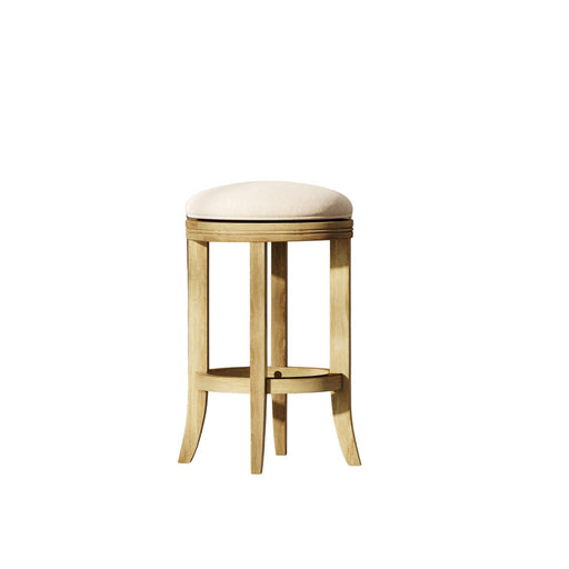 Backless Swivel Stool With Upholstered Seat Home Essentials