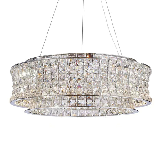 Michael Amini Lighting - Galaxy 24" Round LED Crystal Chandelier - Chrome Michael Amini