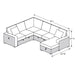 Convertible Sectional Upholstered Sleeper Sofa With Storage Chaise Home Essentials