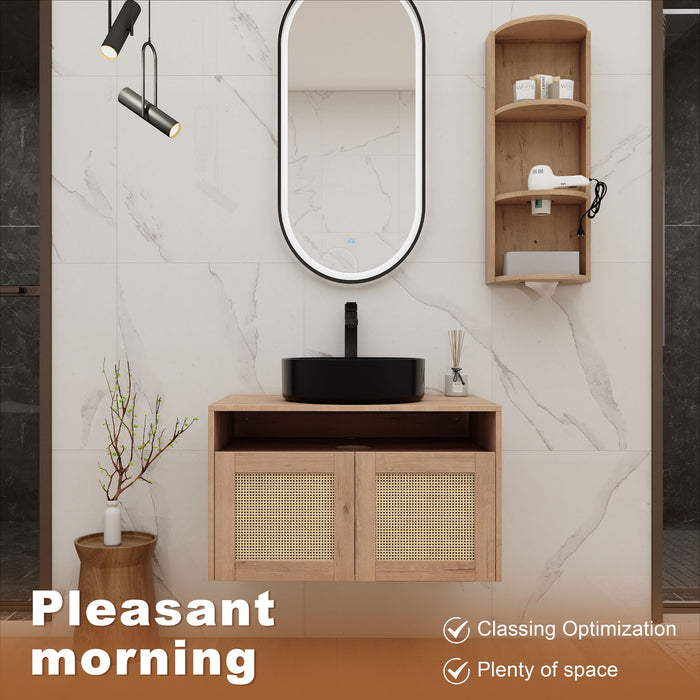 Bathroom Vanity & Art Sink And Storage Rack, Float Mounting Design Home Essentials