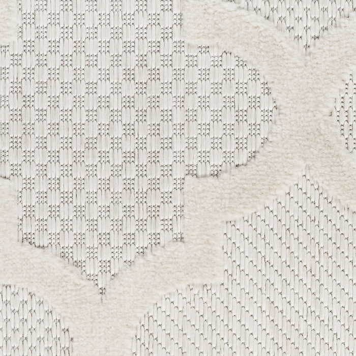 9' X 12' Geometric Flatweave Area Rug - Cream