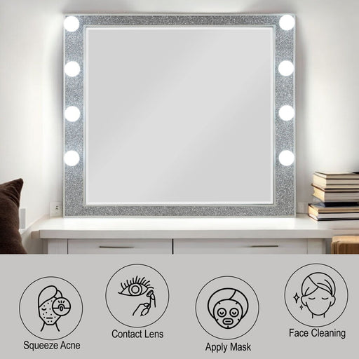 Sliverfluff - Mirror With Light - Mirrored & Champagne ACME