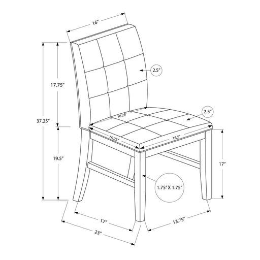 Dining Chair, Upholstered, Dining Room, Transitional (Set of 2) - Cream 8th Street