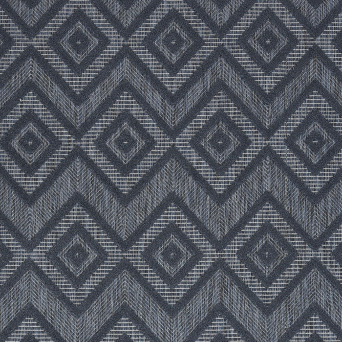 4' X 6' Argyle Indoor / Outdoor Area Rug - Navy Blue