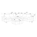 Large Square Arms Modular Sectional Home Essentials