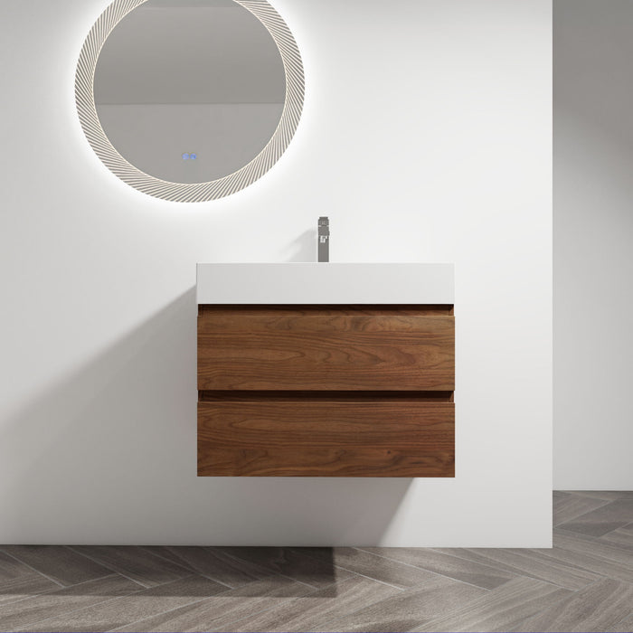 Wall Mounted Bathroom Vanity And Sink, 2 Soft Close Drawers Home Essentials