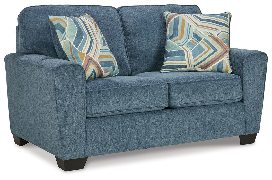 Cashton - Loveseat - Blue Signature Design by Ashley®