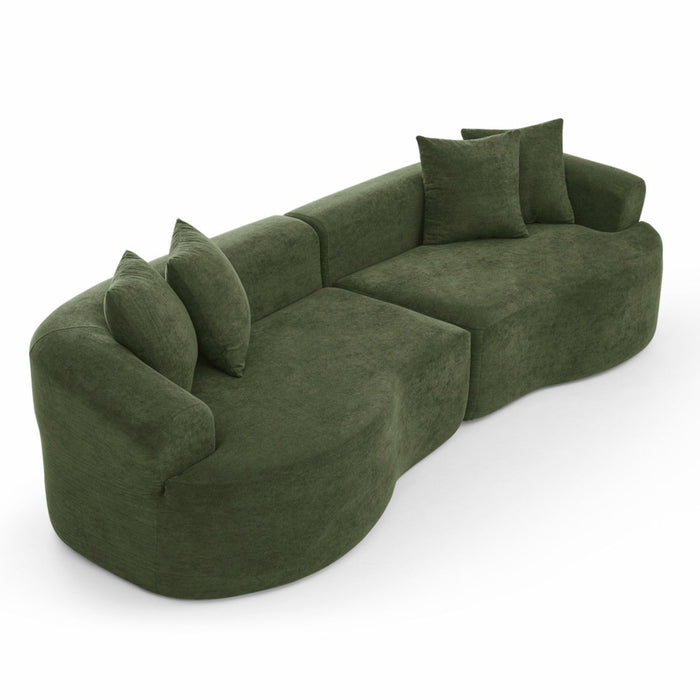 4 Seater Curved Cloud Sectional Sofa Home Essentials