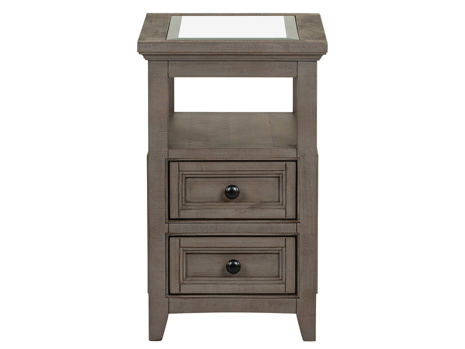 Paxton Place - Chairside End Table - Dovetail Gray Magnussen Furniture