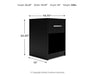 Finch - One Drawer Night Stand - 23" Height - Black Signature Design by Ashley®