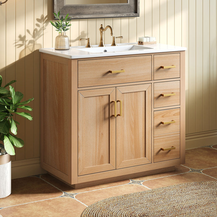 Bathroom Vanity & Sink, Soft Close Doors & Drawers - Wood Hearth and Haven