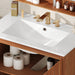 Bathroom Vanity With Sink, Minimalist Design, 45 Degrees Free Handle Doors - Antique Natural Noble House