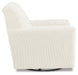 Herstow - Swivel Glider Accent Chair - Ivory Signature Design by Ashley®