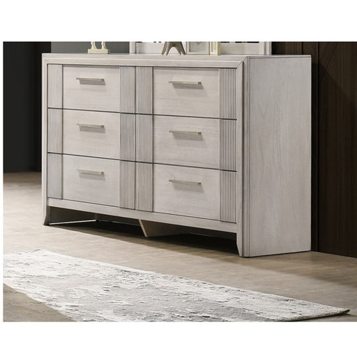 6 Drawer Storage Dresser Furniture - Antique White Home Essentials