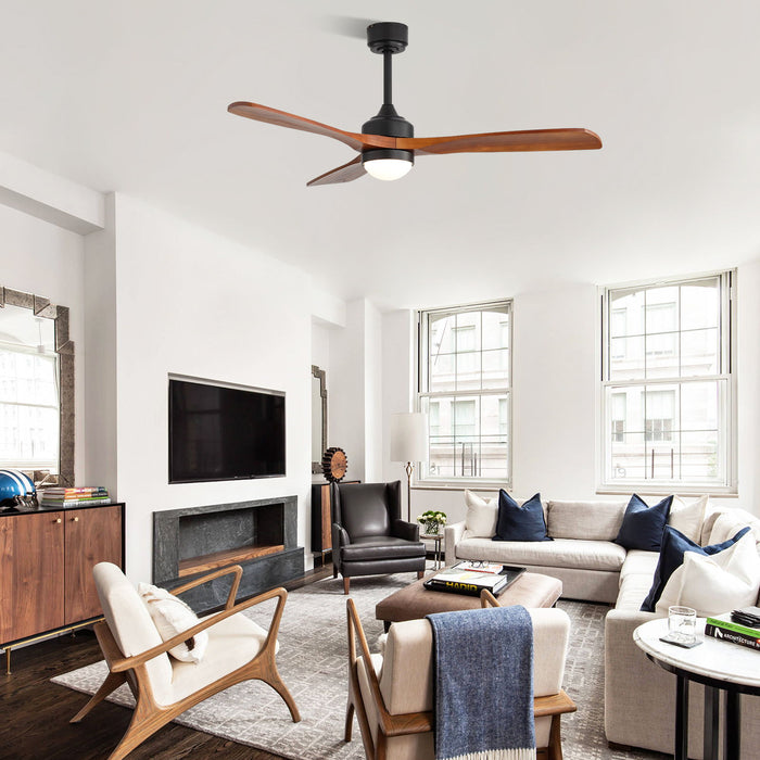 52" Ceiling Fan With Dimmable LED Light, 6 Speed DC Motor, 3 Blades Daily Nest