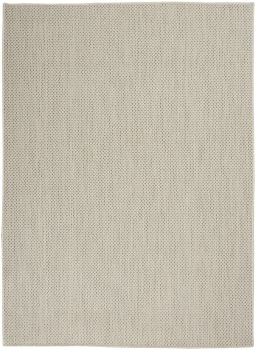 6' X 9' Geometric Power Loom Area Rug - Ivory