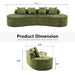 Modern Curved Sofa With Pillows Home Essentials