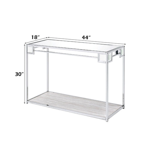 Asbury - Console Table - Mirrored & Chrome ACME