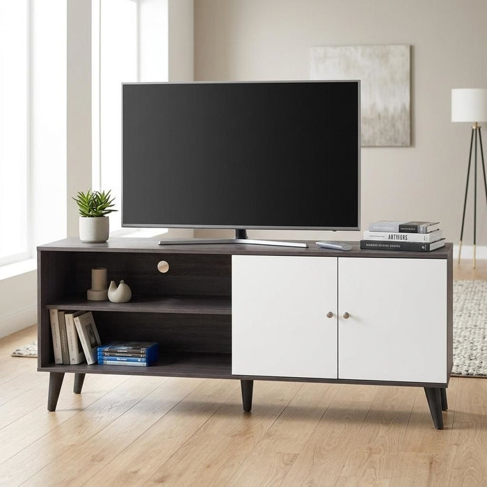 Amidon - TV Stand, With 2 Storage Shelves And 1 Cabinet US Pride