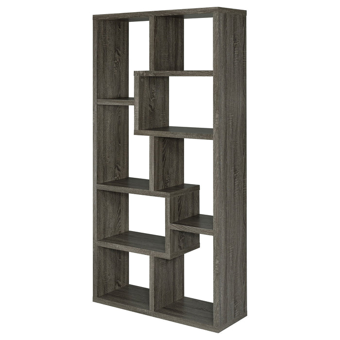 8 Shelf Geometric Bookcase Furniture Max