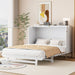 Murphy Bed With Frosted Glass Doors Design, Fake Drawers, Metal Legs Timeless Haven