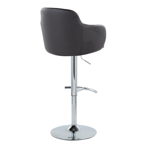 Boyne - Contemporary Adjustable Barstool With Swivel & Rounded T Footrest (Set of 2) Lumi Source