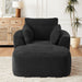 Oversized Chaise Lounge Chair Indoor - Black Home Essentials