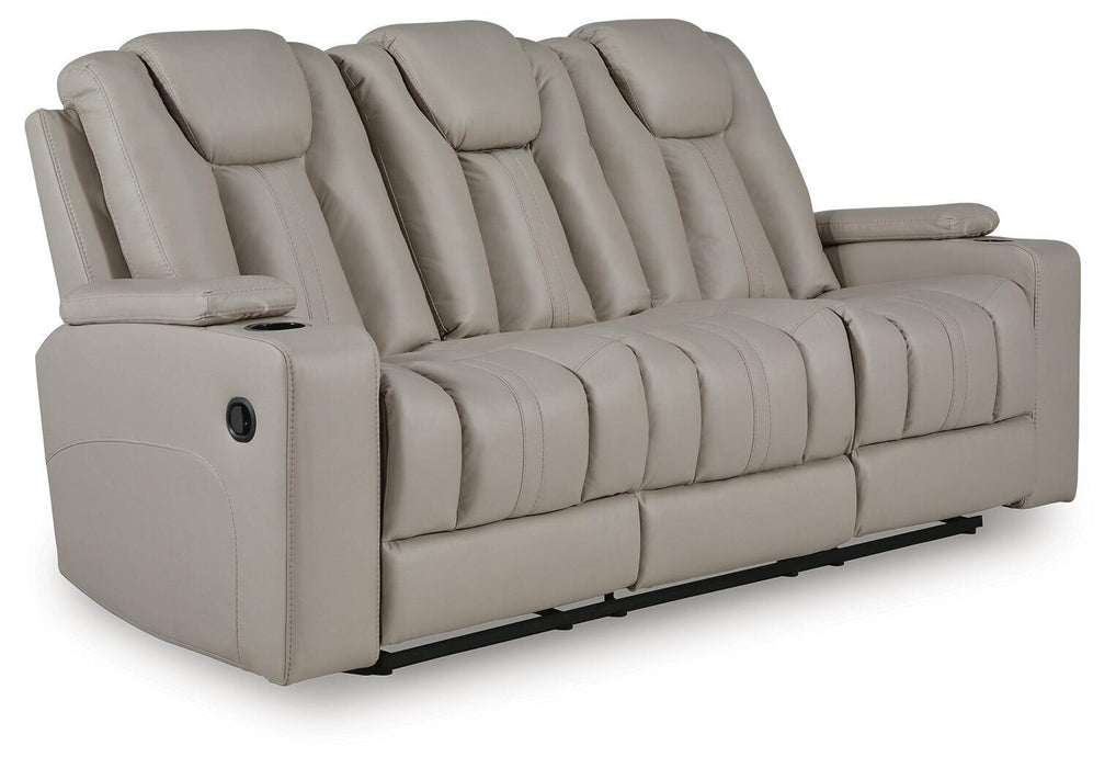 Elevate Edges - Reclining Sofa With Drop Down Table - Coin Signature Design by Ashley®