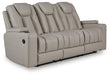 Elevate Edges - Reclining Sofa With Drop Down Table - Coin Signature Design by Ashley®